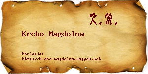 Krcho Magdolna névjegykártya