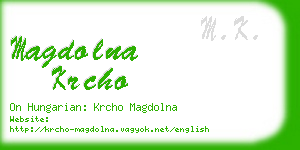 magdolna krcho business card
